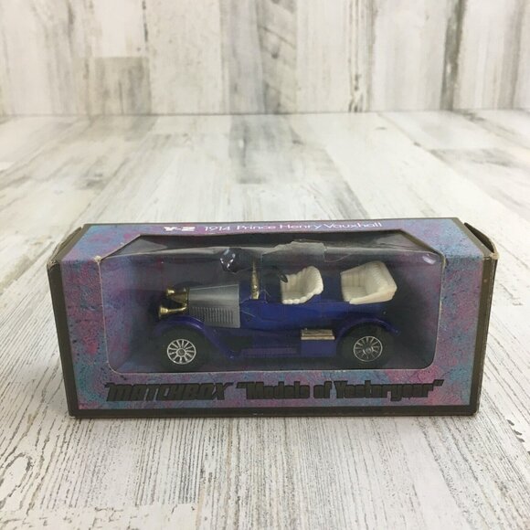 Matchbox Models Of Yesteryear Y-2 1914 Prince Henry Vauxhall Blue Model 1:47 - Picture 1 of 11